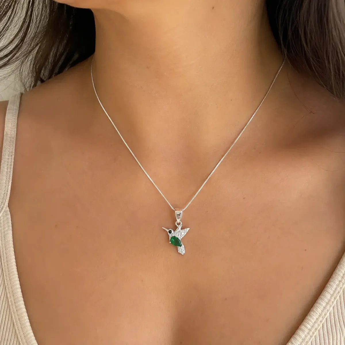Collar con Dije de Colibrí