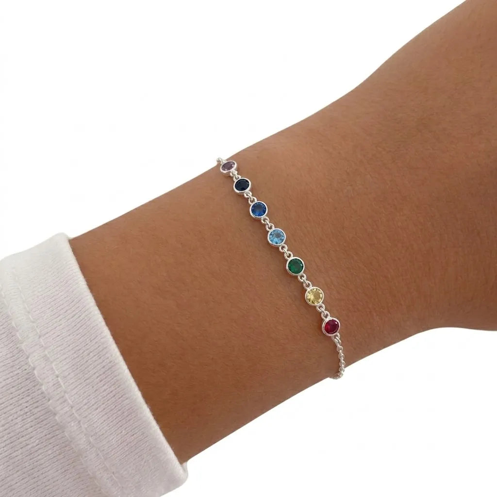 Pulsera 7 Chakras con Circonitas