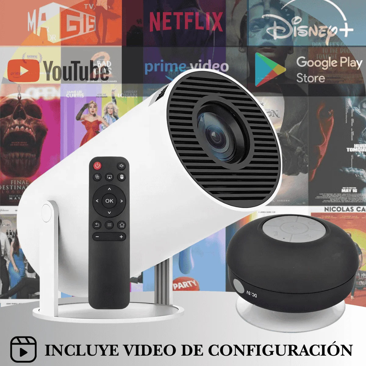 PROYECTOR SMART PRO + PARLANTE PORTATIL