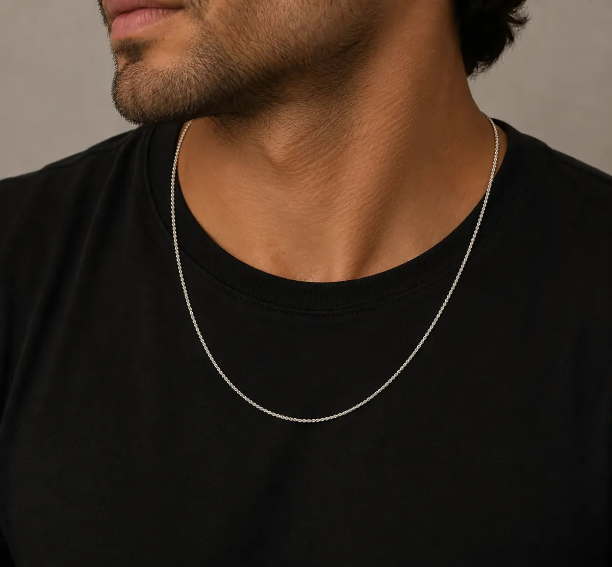 Cadena Hombre Modelo Serpentina Maciza Liviana